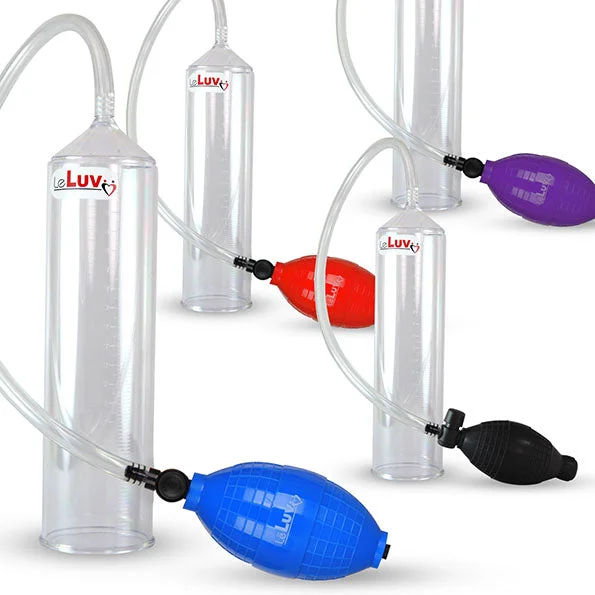 rechargeable vibrating anal beads for deeper play accessories-LeLuv EasyOp Bgrip Handle Penis Pump | 2.25" Diameter x 9" Inside Length Clear Cylinder