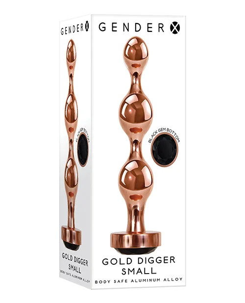 vibrating anal toy for men with different speeds accessories-Gender X Gold Digger - Rose Gold/Black