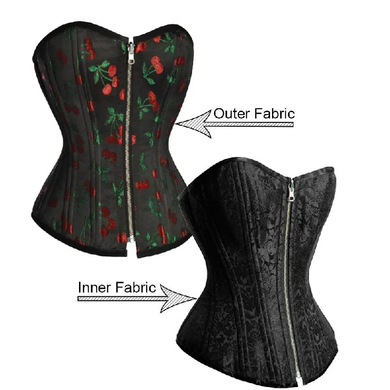 corset with sheer outlines-Elaine Reversible Waist Training Corset