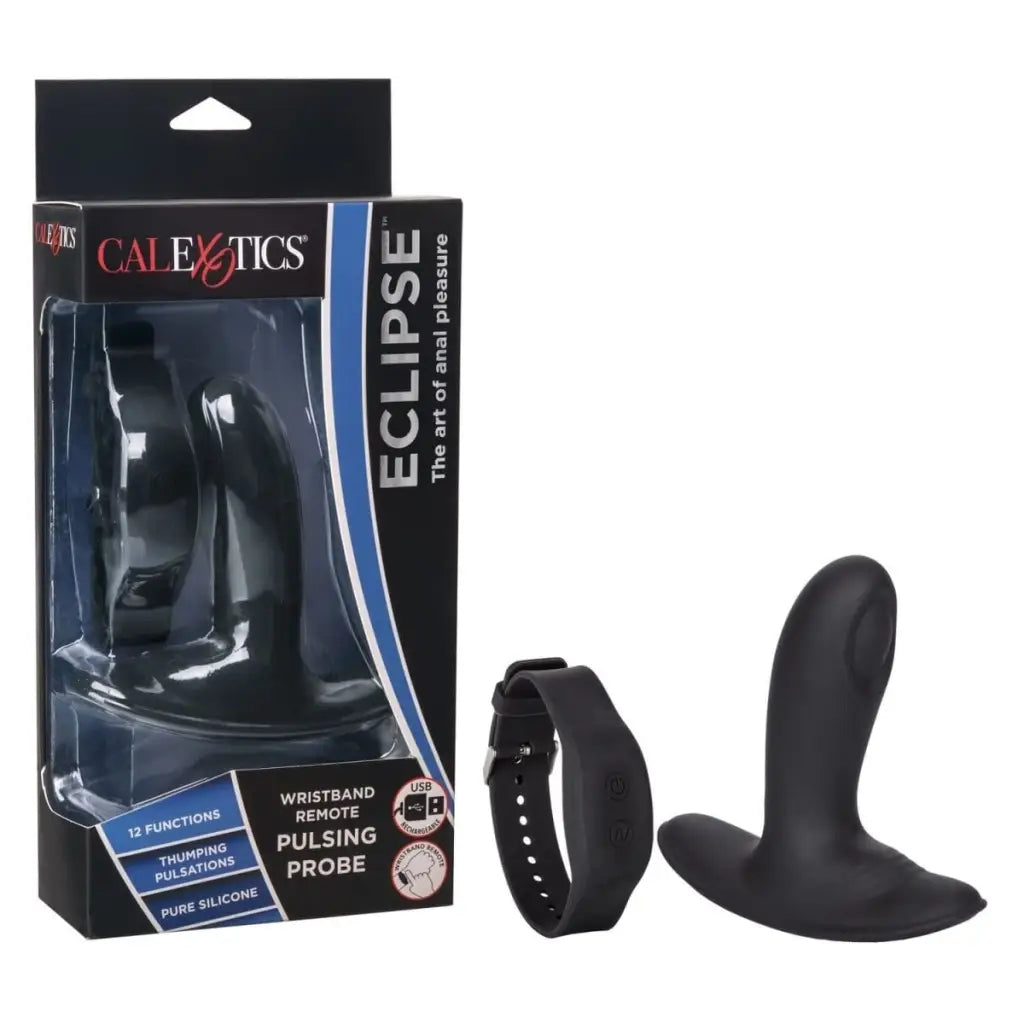 rechargeable vibrating anal probe for men accessories-Eclipse Wristband Remote Probe