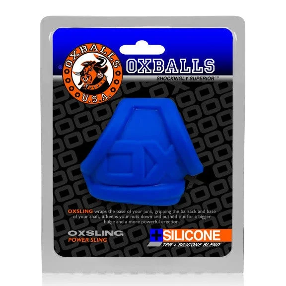 anal plug for prostate massage accessories-Oxballs OXSLING POWERSLING Cobalt Ice Blue