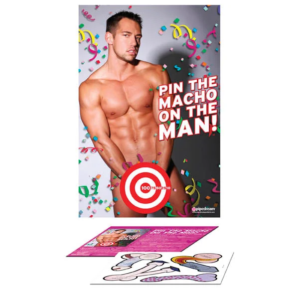 vibrating anal toy for anal play with adjustable speed accessories-PIN THE MACHO ON THE MAN BACHELORETTE PARTY FAVOURS