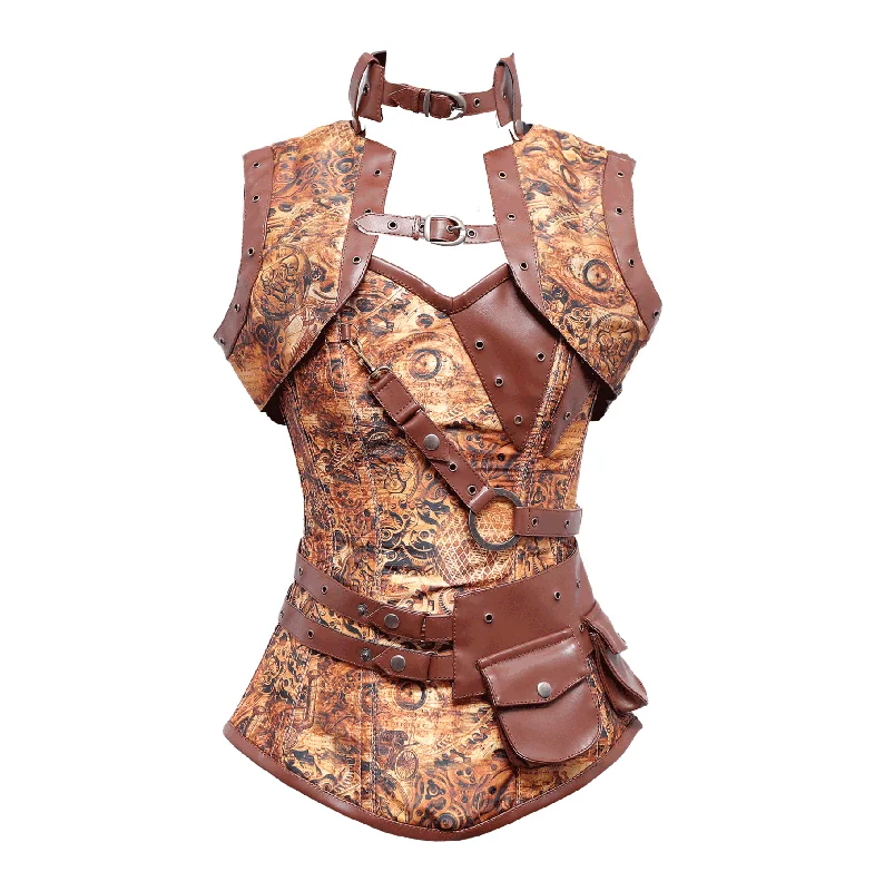 vibrating sex toy for men with adjustable modes accessories-Mazler Steampunk Overbust Corset