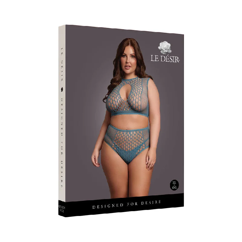 This list incorporates a wide range of styles, mLe Desir Duo Net Key-Hole Bra Set Ocean Deep Queen Size