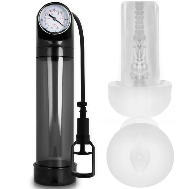 vibrating anal toy for anal play with adjustable speed accessories-Pump Addicted - Rx9 Black With Masturbator