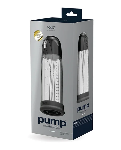 anal toy for advanced users with vibration settings accessories-Vedo Pump Rechargeable Vacuum Penis Pump - Just Black