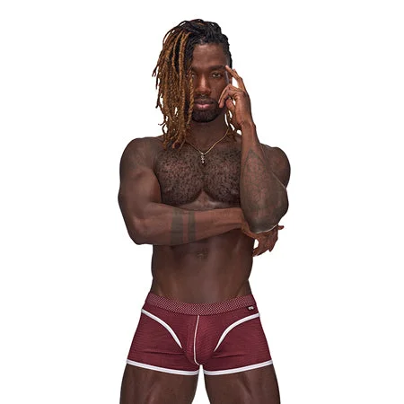 sexy-lingerie-for-luxe-vibe-Male Power Sport Mesh Sport Mini Short Burgundy L