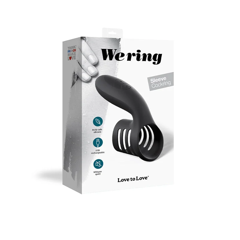 vibrating cock sleeve for intense stimulation accessories-Love To Love We Ring Black Onyx