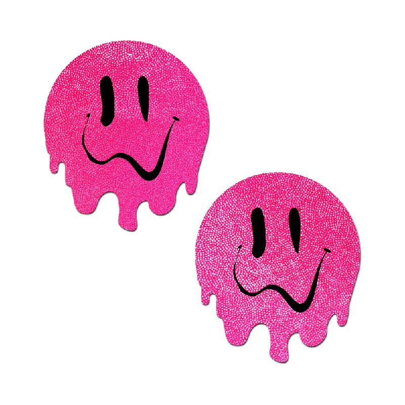 sexy-lingerie-for-luxury-Pastease Neon PInk Melted Smiling Face Nipple Pasties