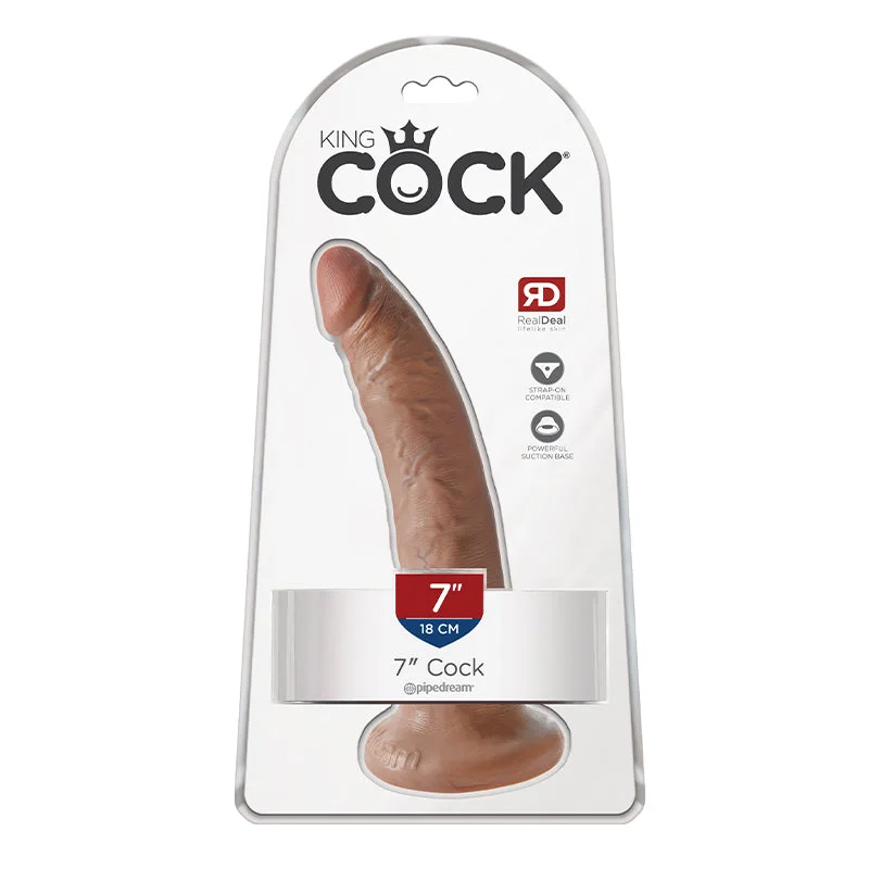 vibrating love egg for use with lubricant accessories-King Cock  7 Inch Cock - Tan