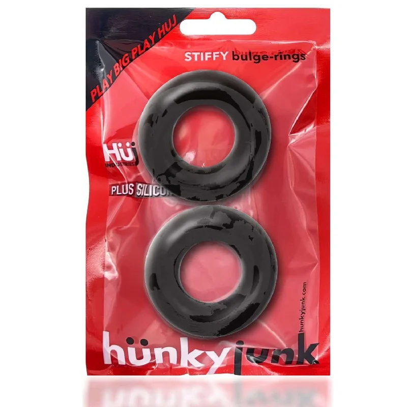 vibrating dildo for intense anal stimulation accessories-Stiffy 2 Pack C-Rings Tar Ice from Oxballs