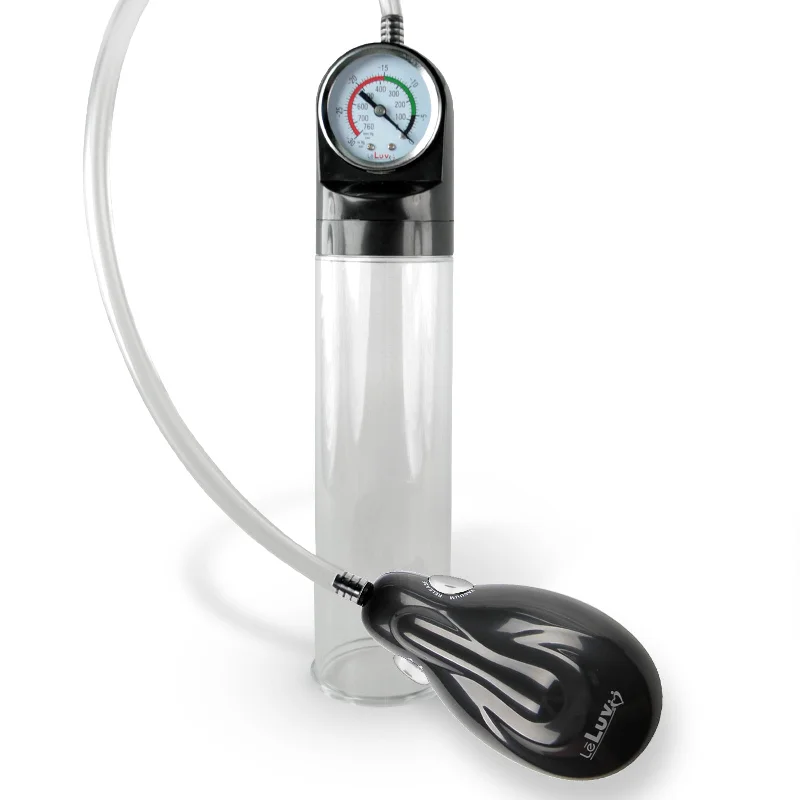 vibrating dildo with adjustable functions for deeper pleasure accessories-LeLuv eGrip Penis Pump - Electric Handle with MASTER GAUGE 2.4 Inch Diameter Cylinder