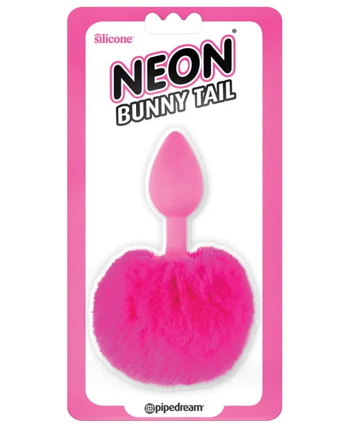 vibrating anal toy with silicone base accessories-Neon Luv Touch Bunny Tail