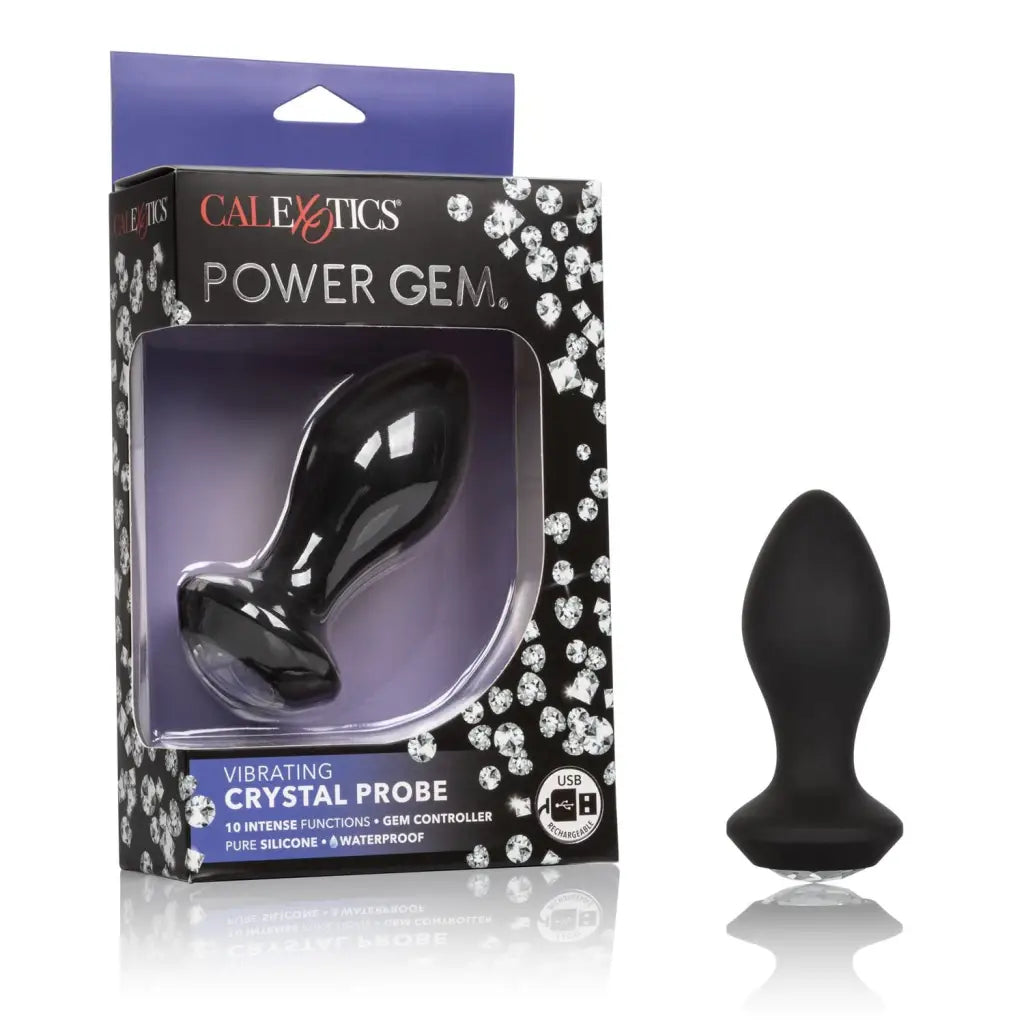 vibrating dildo with wireless remote accessories-Power Gem Vibrating Crystal Probe