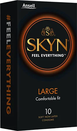 vibrating cock ring with remote control for couples accessories-SKYN LARGE NON LATEX CONDOMS 10 PACK