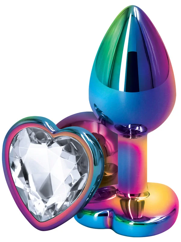 vibrating sex toy for men with adjustable settings accessories-Rear Assets Mulitcolor Heart Small Clear