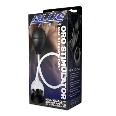 vibrating dildo with wireless remote accessories-BLUE LINE ORO STIMULATOR SELF STROKING PUMP