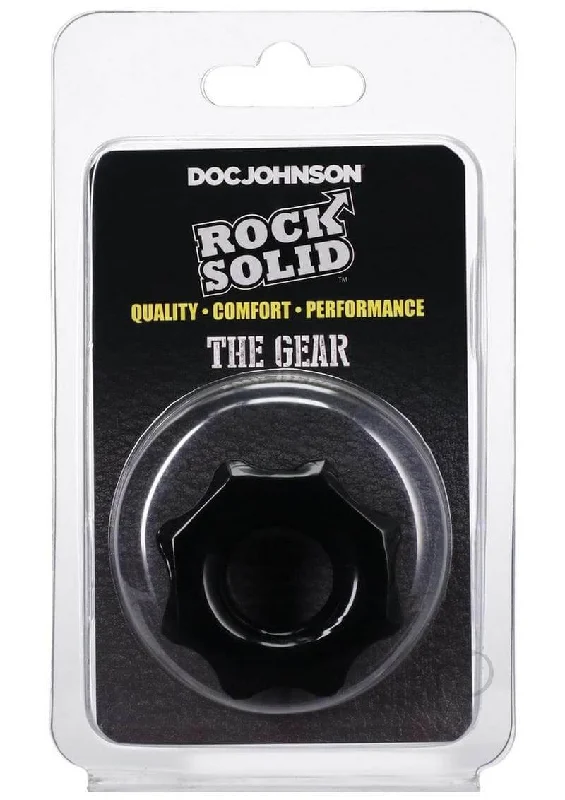 vibrating anal beads for couples accessories-Rock Solid The Gear Black - Achieve Super Hard Erections