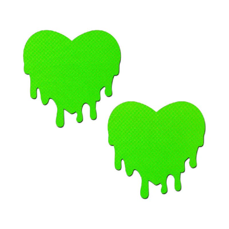 sexy-lingerie-with-patterns-Pastease Neon Green Melty Heart Nipple Pasties