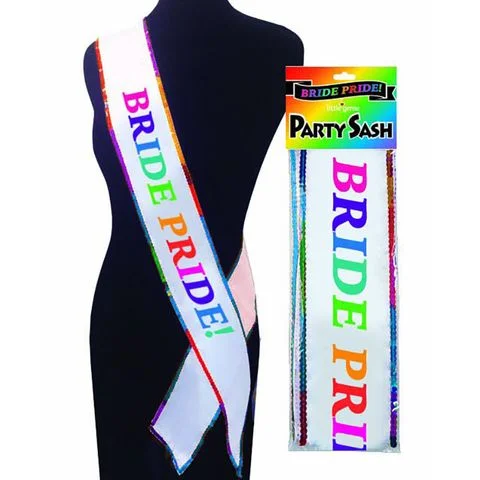 vibrating anal toy for G-spot stimulation accessories-BRIDE PRIDE PARTY SASH