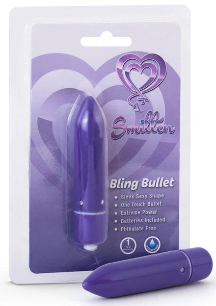 vibrating anal probe with remote control accessories-SMITTEN BLING BULLET LAVENDER