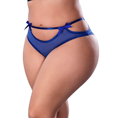 sexy-lingerie-for-trendy-vibe-Magic Silk Holidaze Cheeky Boy Short Cobalt Queen Size