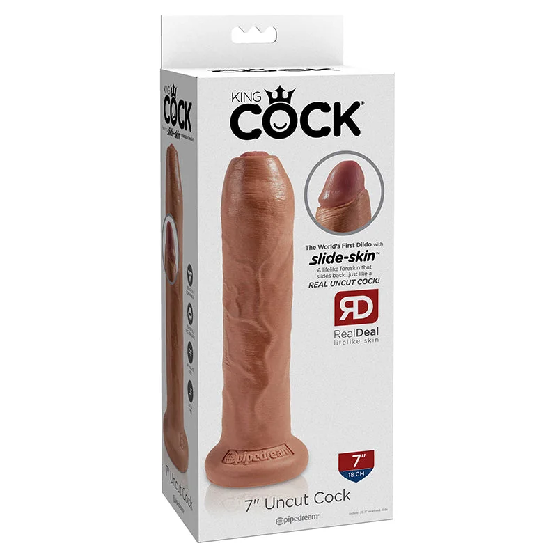 vibrating butt plug with wireless control accessories-King Cock 7 Inch Uncut - Tan