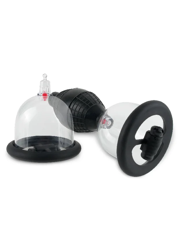 vibrating cock sleeve with different textures for men accessories-Fetish Fantasy Series Vibrating Nipple Pleasure  Cups