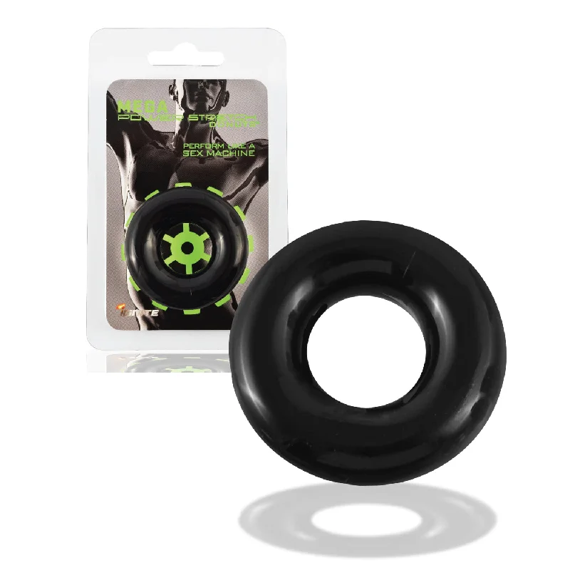 vibrating dildo for couples with app control accessories-Si-95400 MEGA POWER STRETCH DOUGHNUT - BLACK