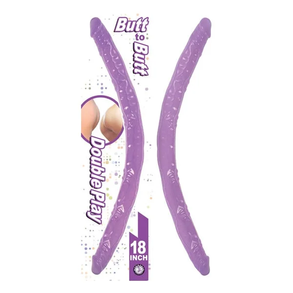 vibrating love egg for use with lubricant accessories-Butt to Butt Double Play - Lavender