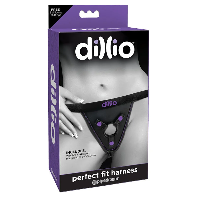 leather BDSM collar and leash accessories-Dillio Purple - Perfect Fit Harness