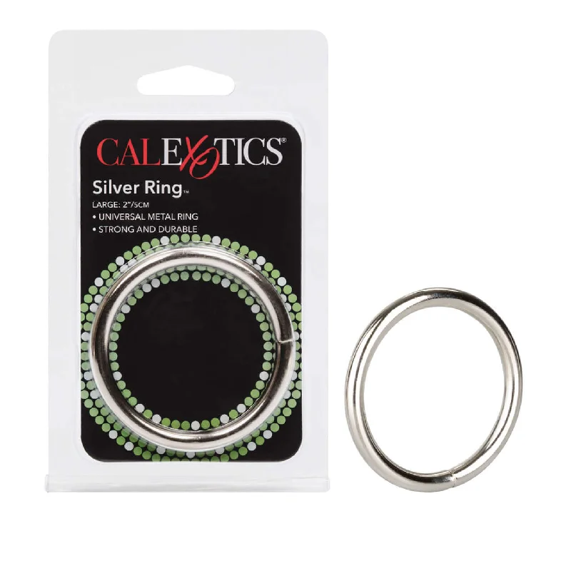 vibrating cock ring for couples play accessories-Male Enhancement Silver Ring Large