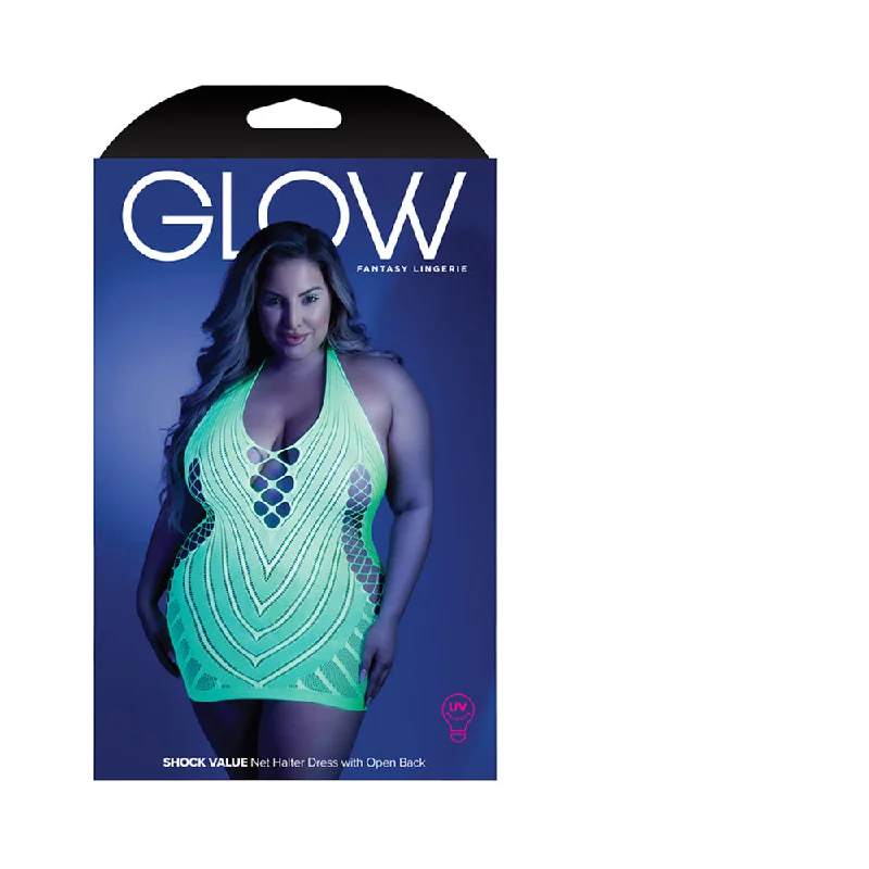 sexy-lingerie-for-sleek-look-Fantasy Lingerie Glow Shock Value Halter Dress Neon Green Queen Size