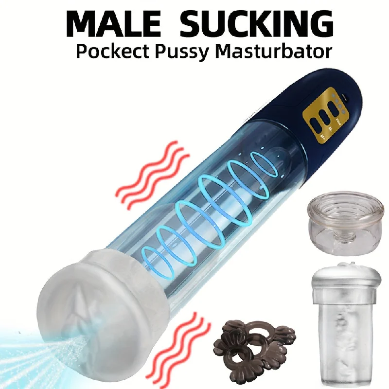 vibrating anal toy for men with ergonomic design accessories-Automatic Penis Pump Vacuum for Man 4 Modes Suction