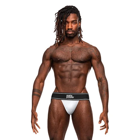 sexy-lingerie-with-cutout-trim-Male Power Modal Rib Jock White L/XL