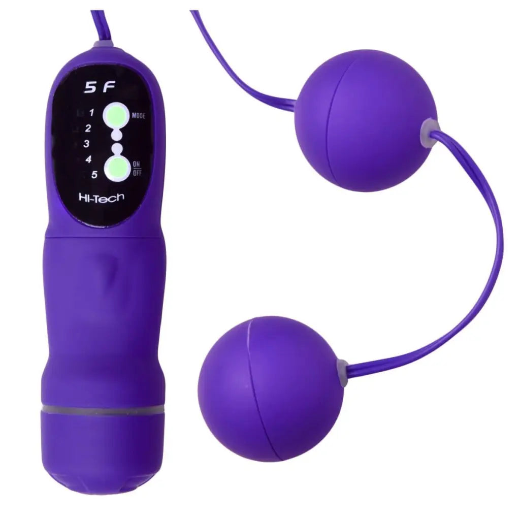 vibrating anal massager with customizable vibration levels accessories-5 Function Purple Vibrating Pleasure Beads