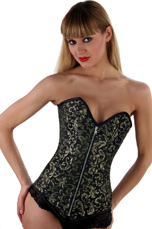 corset with sheer silhouette-Della Custom Made Corset