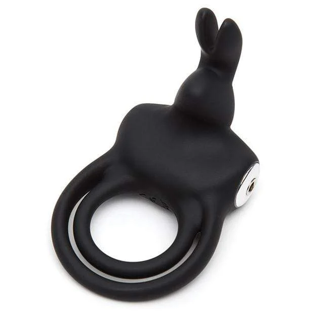 vibrating anal plug for advanced users accessories-Love Honey - Happy Rabbit Rechargeable Love Ring (Black)