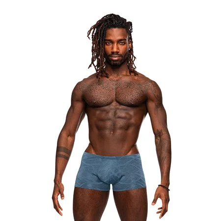 sexy-lingerie-with-metallic-trim-Male Power Inter-Mingle Mini Short Blue XL