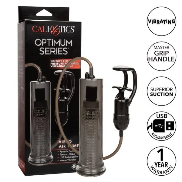 vibrating dildo for couples with app control accessories-Optimum Vibro Air Penis Pump by Cal Exotics