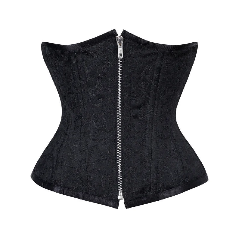 corset with ruffled panels-Amiya Custom Made Corset