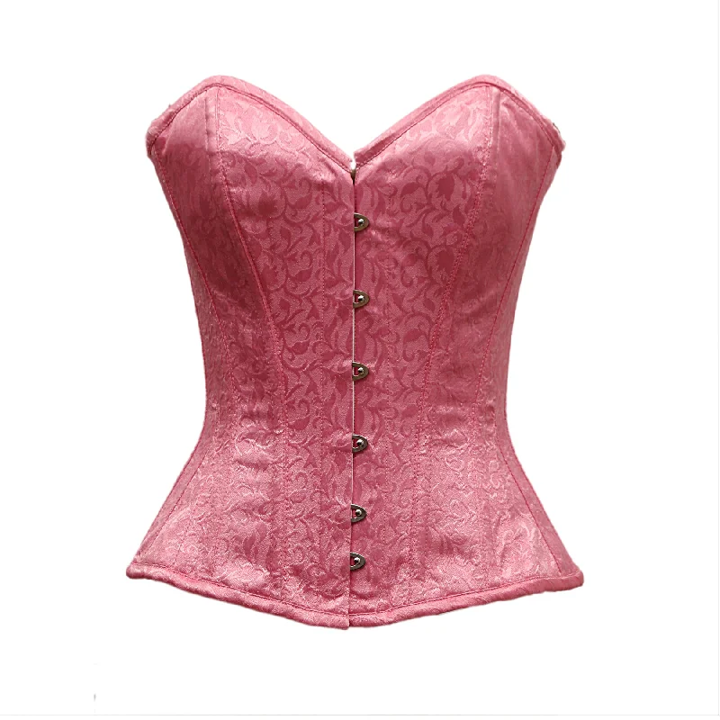 vibrating cock ring for quick arousal accessories-Katey Fuchsia Satin Brocade Overbust Corset