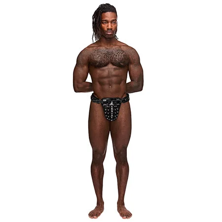 sexy-lingerie-with-straps-Male Power Leather Taurus Black OS