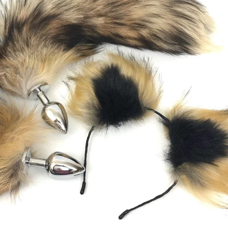 waterproof vibrating toy for anal stimulation accessories-Foxy 17 Inches Fox Tail Set