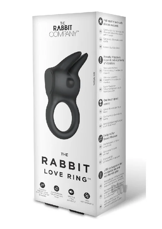 flexible vibrating cock ring for advanced pleasure accessories-The Rabbit Love Ring Black