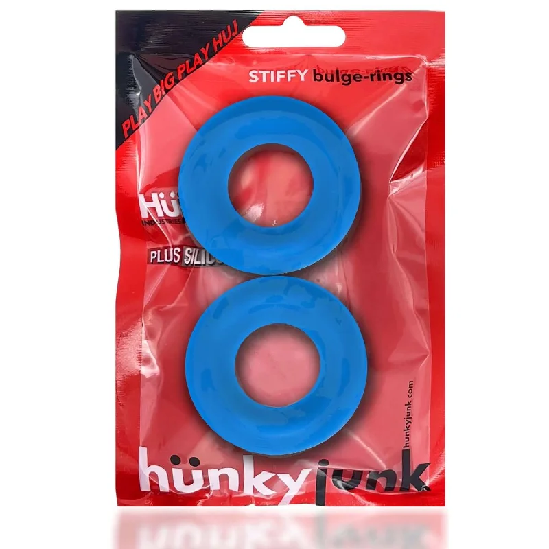 vibrating anal beads for solo play accessories-Stiffy 2 Pack C-Rings Teal Ice Pool Blue from Oxballs