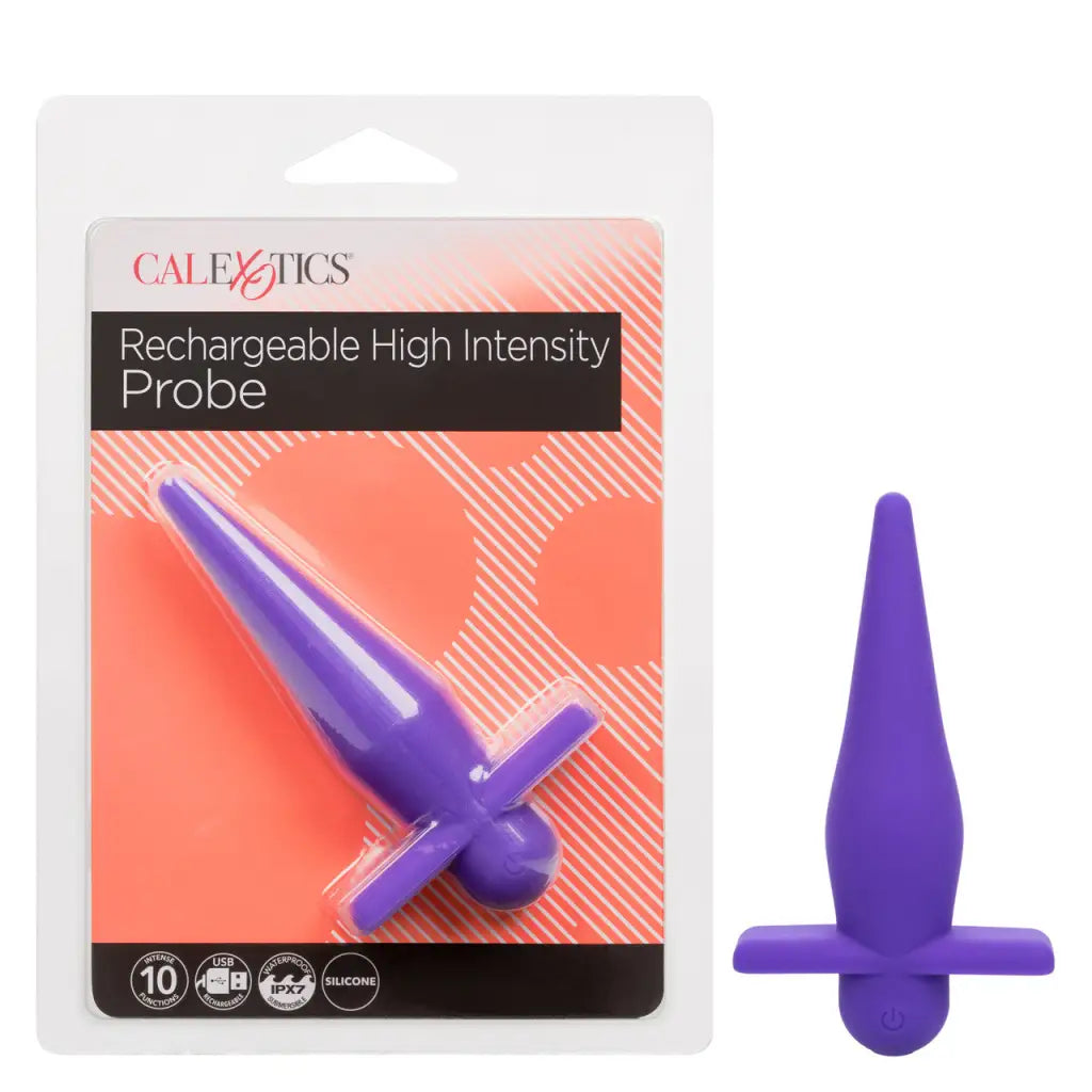 vibrating cock ring with quiet motor accessories-High Intensity Probe Purple Rechargeable