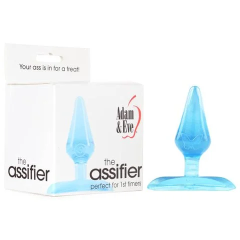 vibrating anal beads with smooth texture accessories-Adam & Eve The Assifier - Blue