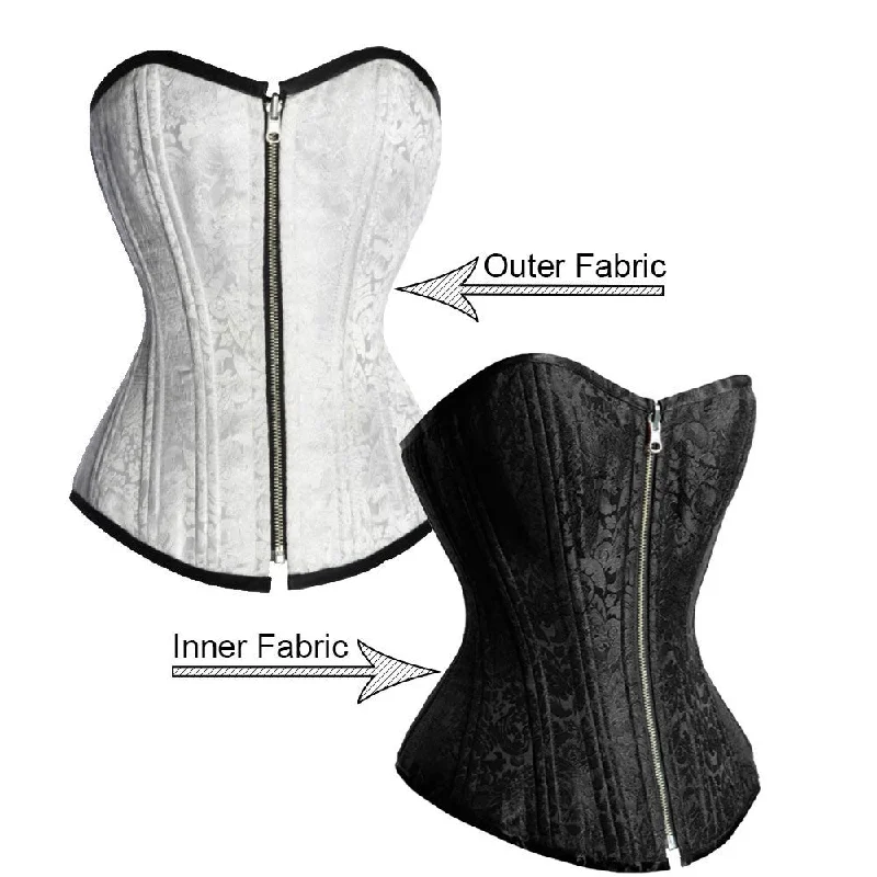 corset with layered panels-Eisley Reversible Waist Training Corset