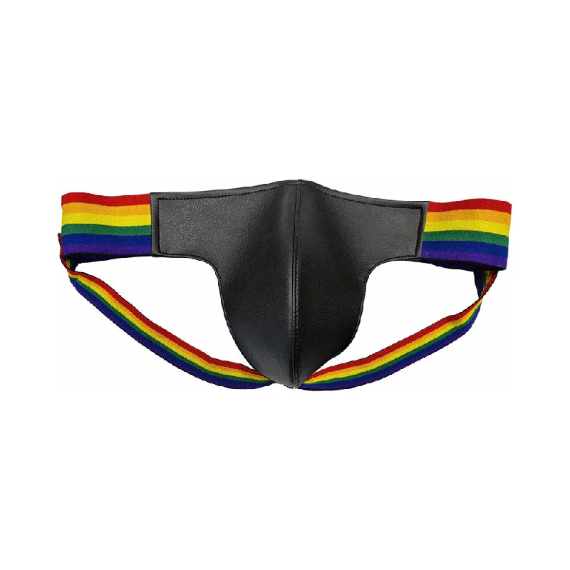 sexy-lingerie-with-sequins-Rouge Leather Multicoloured Pride Jocks Medium